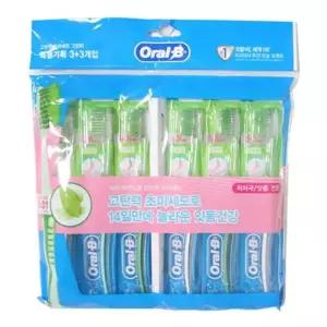고탄력 초미세모 칫솔 6P 저자극 잇몸 OralB 성인용 어른용