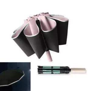 거꾸로 3단 자동 우산 암막 자외선차단 우양산 핑크 WEE0E16