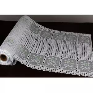 보라리본무늬 레이스 시트 pvc장식 홈소품 테이블꾸밈인테리어 식탁 러너 PVC 파티 테이블