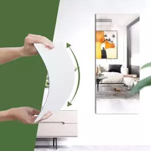 붙이는 아크릴 거울 현관 거실 무타공 전신 미러 40cm 전신거울 붙이는거울 반신거울 아크릴거울