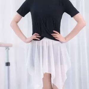 부드러운 풀발레 쉬폰 스커트 여성스러운 분위기 허리 밴딩 디자인 데일리 다용도 스포츠