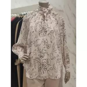 [미니멈] 세이브존01 프린트 타이넥 블라우스 MYAAWB2100A (S32048698)