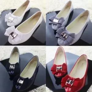 플랫슈즈 단화 여성 에나멜 리본플랫 225-260mm F800