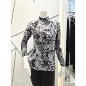 쉐르담 세이브존01 쉐르담 블랙나염하이넥블라우스 CI4-653BL