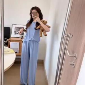 여자 6컬러 아이스 잠옷세트 반팔 긴바지 쿨 홈웨어 WEEA1E4