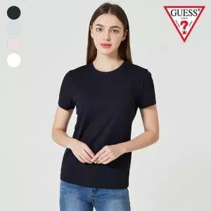 게스 YO2K9491 에센셜 폴리고축사 실리콘라벨 반팔티 377047