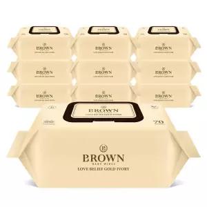 브라운 러브빌리프 골드 아이보리 70매 캡형 10팩 아기물티슈 375842