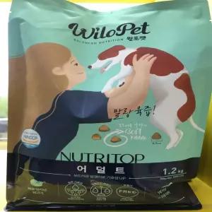 윌로펫 뉴트리탑 1200g 어덜트 강아지도그 반려견사료 1.2kg