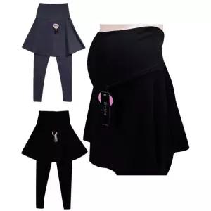 (스킨센스)기모 임부 복대형 플레어 치마 레깅스