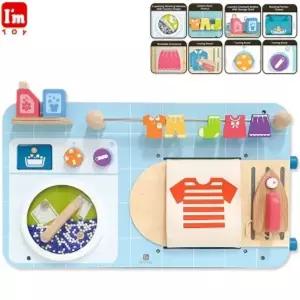 아임토이 I77560 액티비티 벽걸이 빨래 놀이/나무/블럭/학교/어린이집/블럭쌓기/노인인지놀이/도형/원목