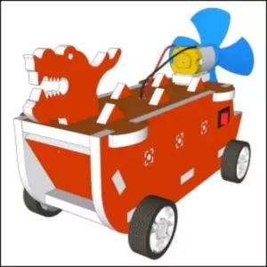 전동 풍력 거북선 만들기 창작용 우드락 조립 고속모터 바람 작용반작용 자동차 (1인용)