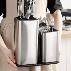 주방용 도마 칼 정리 보관 거치대 수저통 싱크대 수납 칼꽂이 칼보관함
