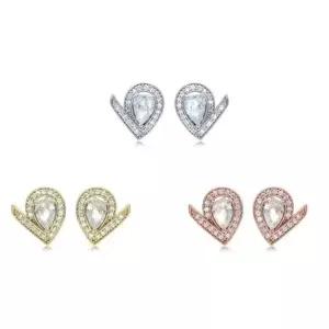 [다잇템] 여자 실버침 클래식 큐빅 레인드롭 베이직 스터드 귀걸이_24094716_588872