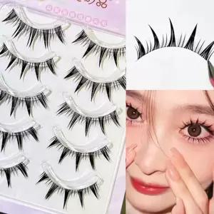 통 인조 붙이는 속눈썹 메이크업 만화69 단품 아이래쉬 예쁜 자연스러운 가닥 일회용 인형