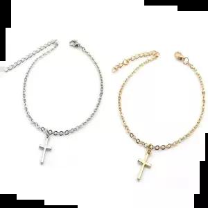 발찌 십자가 펜던트 체인 여자 패션