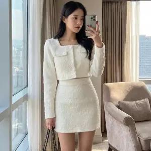 [신세계라이브쇼핑][옷자락] 여자 하객룩 세련된 자켓 스커트 투피스