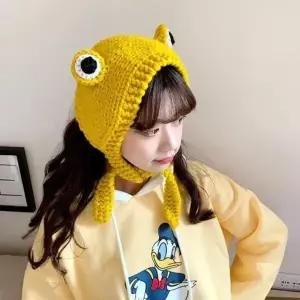 [하이디앤] 니트 왕눈이 개구리 귀도리 귀마개 겨울귀마개 겨울귀도리