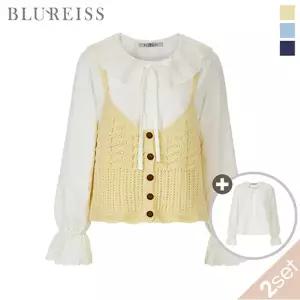 [블루레이스] [2SET]프릴 블라우스+조끼_B6S1BL5011
