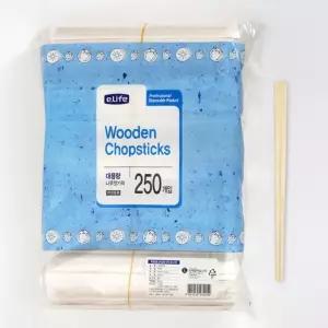(이라이프) 대용량 나무젓가락 250개입/배달젓가락/행사용젓가락/업소용젓가락/소풍젓가락/고급젓가락
