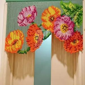 복숭아 꽃 비즈 DIY 보석십자수 봄철 구슬 실내