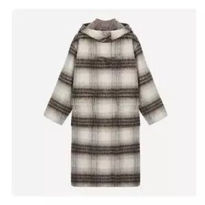 Thursday Island 써스데이아일랜드T258MCT235W체크 후드 더플 롱 코트 884066