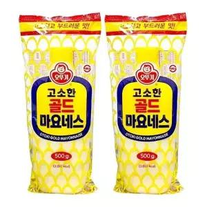[오뚜기] 오뚜기 고소한 골드 마요네즈 500g, 2개