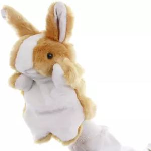 토끼 손 인형 들을 위한 동물 장난감 상상력 넘치는 시늉 놀이 스토리텔링 (브라운)