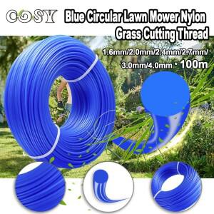 COSY 블루 깎기 나일론 잔디 컷 트리머 라인 라운드 코드 와이어 스트링 롤 로프 예초기 액세서리 100m