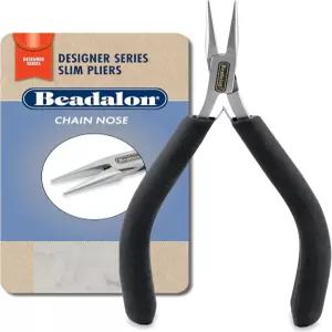 비달론 디자이너 시리즈 슬림 체인 노즈 플라이어 블랙 비닐 프리 그립 스테인리스 스틸 박스 조인트 더블