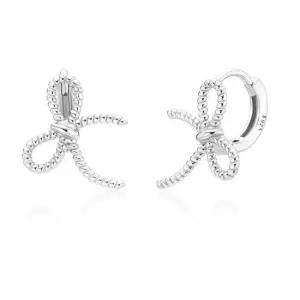 [D102패션] Silver925 로프 리본 원터치 귀걸이