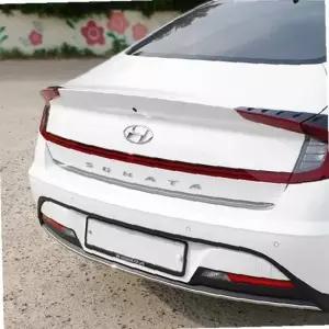 소나타 DN8 메탈 트렁크 가니쉬