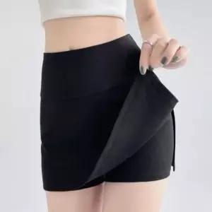 신축성 사이드슬릿 바지 치마 치마바지 라운딩 미니멀사이즈 크롭 랩