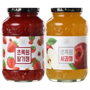 초록원 딸기잼1kg + 사과잼 1kg