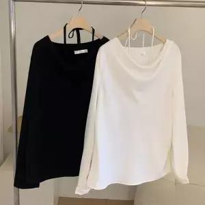 [다잇템] 여성 FW 드레이프 홀터네크 들러리룩 내의 슬리브리스 블라우스