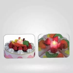 유아 아기 생일 잔치 역할 놀이 헝겊 케이크 장난감 링끼우기 아기체육관 장난감책