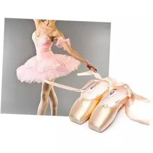 성인 토슈즈 소프트 새틴 연습화 성인 발레 슈즈 통기성 댄스 신발 발레리나 미끄럼 신축성 강한 방지