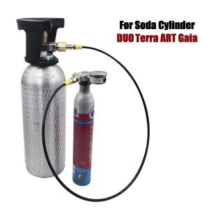 CO2 실린더 리필 충전 스테이션 어댑터 타라 가이아 듀오 ART 탄산수 제조기용 분홍색 퀵 커넥트
