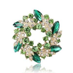 여성 천 장신구를 위한 요쿠콜 오스트리아 크리스탈 플라워 브로치