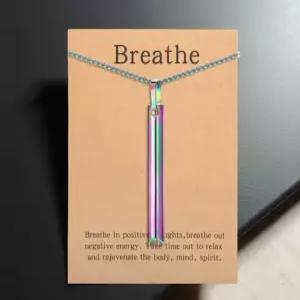 과호흡 호흡 조절 목걸이 금연 휘슬 불안 해소 무지개