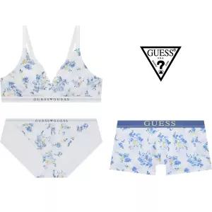 게스언더웨어 블루플로럴커플 속옷SET GE312