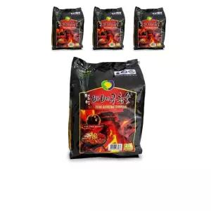 캠핑시 편리하게 사용하는 4개 2kg 참숯 X 바베큐 숯불구이 질좋은원목 야유회 고급숯