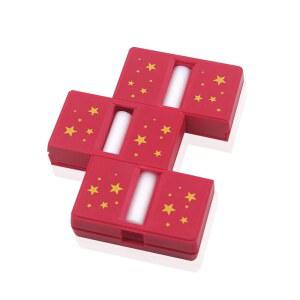 LMCIEZR 깨진 연필 복원 매직 트릭 세트 - 3개의 빨간색 플라스틱 원형 제품 클로즈업 기믹 & 착시