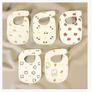 아기띠 침받이 세트 순면 턱받이 방수 거즈 턱받이