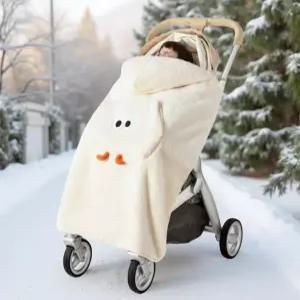 아기띠 담요 겨울용 포근 워머 덮개 유모차 블랭킷 겸용 80×72cm 망토