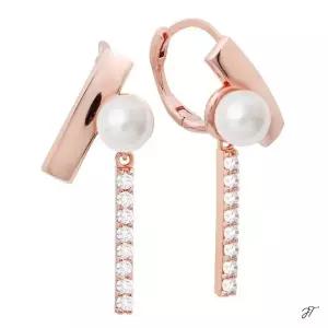 심플 여자 귀걸이 14k 하트 스틱 원터치링 (WFJ5A1F)