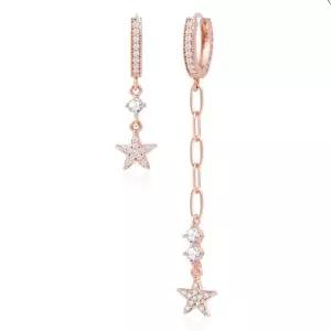 여자 귀걸이 드롭 트위스트 별 원터치링 심플 (WFJ5A4W)