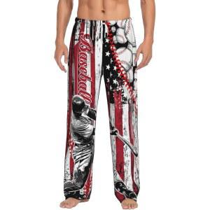 EluteFpme 남성 파자마 팬츠 재미있는 하의 포켓 드로스트링이 있는 남성용 울트라 컴포트 슬립