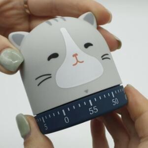 고양이 알람 타이머 타임 공부 조리용 1시간 탁상벨