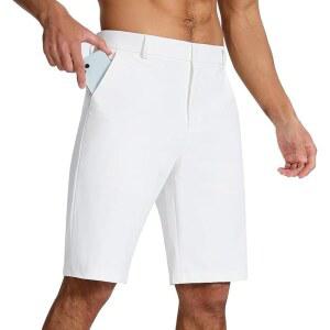 스노우텐 남성 클래식 핏 7/9/11인치 골프 반바지 경량 롱 스트레치 하이킹 숏, 캐주얼 작업용 포켓 4개 포함