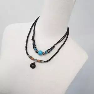 목걸이 터키석 남자 포인트 매듭 엽전 팬던트 패션 장 WFLKQPD